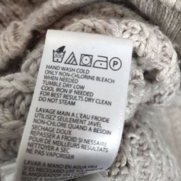 BCBGMaxAzria Merino Wool Waffle Knit Cardigan XS Gray - Picture 7 of 9